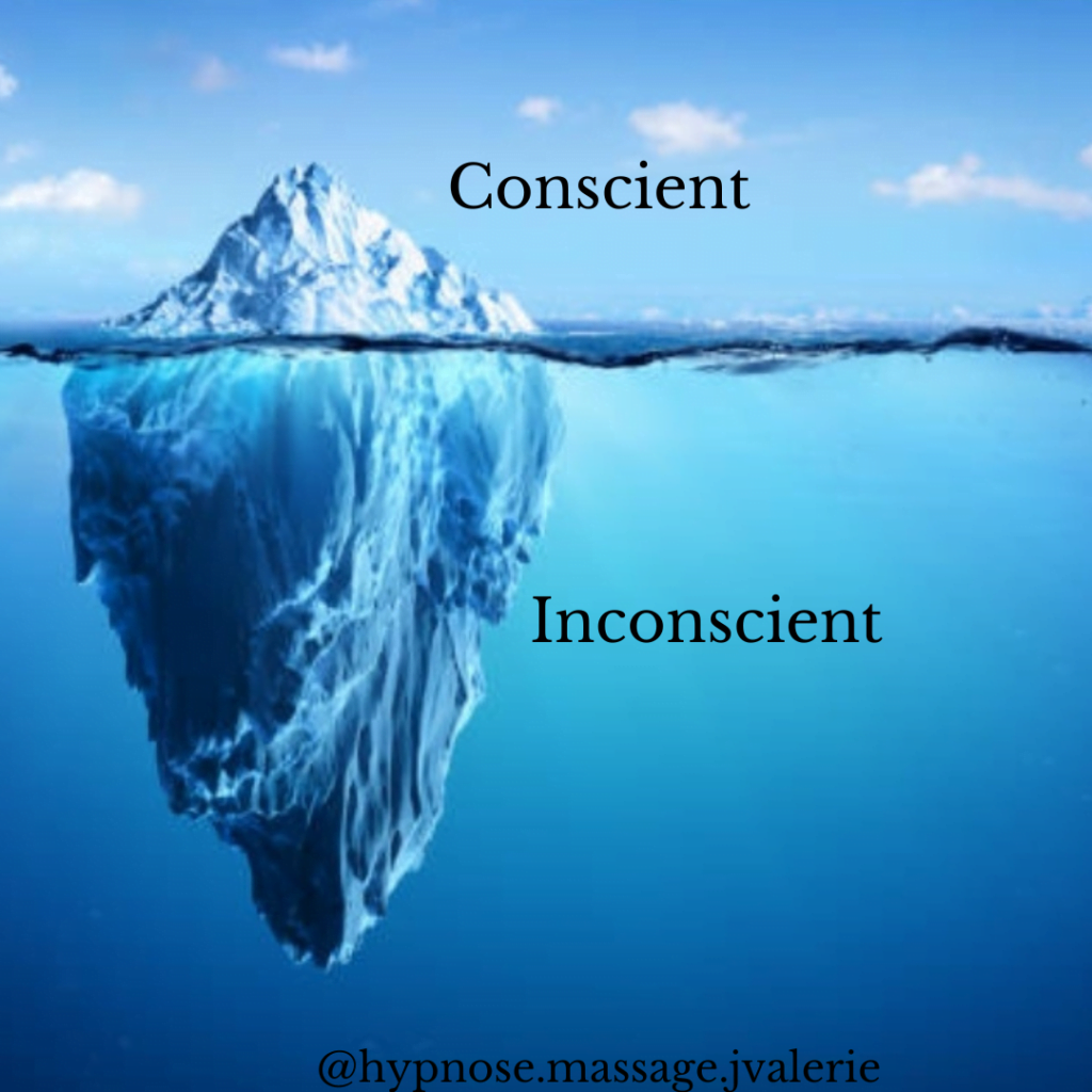 Iceberg entre le conscient et l'inconscient